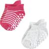 image:imageHudson Baby Unisex Baby NonSkid NoShow SocksPink Navy Stripe