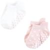 image:imageHudson Baby Unisex Baby NonSkid NoShow SocksSoft Pink Dot Stripe