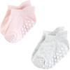 image:imageHudson Baby Unisex Baby NonSkid NoShow SocksSoft Pink Dot Stripe