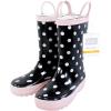 image:imageHudson Baby Unisex Baby Rain BootsBlack Dot Pink