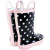 image:imageHudson Baby Unisex Baby Rain BootsBlack Dot Pink