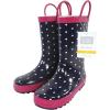 image:imageHudson Baby Unisex Baby Rain BootsNavy Dots Pink
