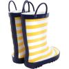 image:imageHudson Baby Unisex Baby Rain BootsYellow Navy Stripe