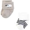 image:imageHudson Baby Unisex Cotton Rich Newborn and Terry Socks Taupe Sheep 06 Months