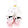 image:imageHudson Baby UnisexBaby Cozy Fleece BootiesSlipper SockCow Pig