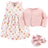 image:imageHudson Baby babygirls Cotton Dress Cardigan and Shoe SetIce Cream