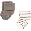 image:imageHudson Baby babygirls Cotton Rich Newborn and Terry SocksBeige Stripe 12 Pack