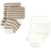 image:imageHudson Baby babygirls Cotton Rich Newborn and Terry SocksBeige Stripe 12 Pack