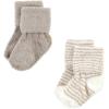 image:imageHudson Baby babygirls Cotton Rich Newborn and Terry SocksBeige Stripe 8 Pack