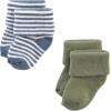image:imageHudson Baby babygirls Cotton Rich Newborn and Terry SocksBlue Sage Stripe