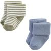 image:imageHudson Baby babygirls Cotton Rich Newborn and Terry SocksBlue Sage Stripe