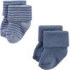 image:imageHudson Baby babygirls Cotton Rich Newborn and Terry SocksBlue Sage Stripe