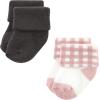 image:imageHudson Baby babygirls Cotton Rich Newborn and Terry SocksBlush Flower