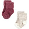 image:imageHudson Baby babygirls Cotton Rich Newborn and Terry SocksBlush Pink Stripe