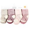 image:imageHudson Baby babygirls Cotton Rich Newborn and Terry SocksBlush Pink Stripe