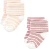 image:imageHudson Baby babygirls Cotton Rich Newborn and Terry SocksBlush Stripe