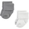 image:imageHudson Baby babygirls Cotton Rich Newborn and Terry SocksGray Stripe 12 Pack