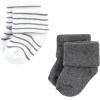 image:imageHudson Baby babygirls Cotton Rich Newborn and Terry SocksGray Stripe 12 Pack