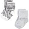 image:imageHudson Baby babygirls Cotton Rich Newborn and Terry SocksGray Stripe 8 Pack