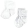 image:imageHudson Baby babygirls Cotton Rich Newborn and Terry SocksGray Stripe 8 Pack
