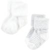 image:imageHudson Baby babygirls Cotton Rich Newborn and Terry SocksGray Stripe 8 Pack