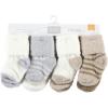 image:imageHudson Baby babygirls Cotton Rich Newborn and Terry SocksGray Taupe Stripe
