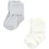 image:imageHudson Baby babygirls Cotton Rich Newborn and Terry SocksGray Taupe Stripe