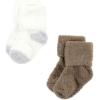 image:imageHudson Baby babygirls Cotton Rich Newborn and Terry SocksGray Taupe Stripe