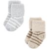 image:imageHudson Baby babygirls Cotton Rich Newborn and Terry SocksGray Taupe Stripe