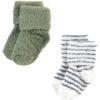image:imageHudson Baby babygirls Cotton Rich Newborn and Terry SocksGreen Blue Stripe