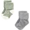 image:imageHudson Baby babygirls Cotton Rich Newborn and Terry SocksGreen Blue Stripe