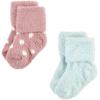image:imageHudson Baby babygirls Cotton Rich Newborn and Terry SocksMauve Mint Dot
