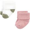image:imageHudson Baby babygirls Cotton Rich Newborn and Terry SocksMauve Sage Dot