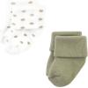 image:imageHudson Baby babygirls Cotton Rich Newborn and Terry SocksMauve Sage Dot