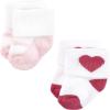 image:imageHudson Baby babygirls Cotton Rich Newborn and Terry SocksMom and Dad Girl Pink Black 12pack