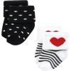 image:imageHudson Baby babygirls Cotton Rich Newborn and Terry SocksMom and Dad Girl Red Black 12pack