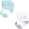 image:imageHudson Baby babygirls Cotton Rich Newborn and Terry SocksMom and Dad Gray Mint 12pack
