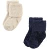 image:imageHudson Baby babygirls Cotton Rich Newborn and Terry SocksNavy Mint Stripe