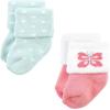 image:imageHudson Baby babygirls Cotton Rich Newborn and Terry SocksPastel Butterfly