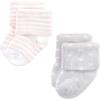 image:imageHudson Baby babygirls Cotton Rich Newborn and Terry SocksPink Gray Elephant