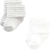 image:imageHudson Baby babygirls Cotton Rich Newborn and Terry SocksPink Gray Stripe