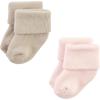 image:imageHudson Baby babygirls Cotton Rich Newborn and Terry SocksPink Gray Stripe