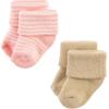 image:imageHudson Baby babygirls Cotton Rich Newborn and Terry SocksPink Tan Stripe