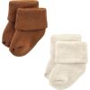 image:imageHudson Baby babygirls Cotton Rich Newborn and Terry SocksPink Tan Stripe