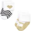 image:imageHudson Baby babygirls Cotton Rich Newborn and Terry SocksSilver Gold Pink