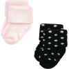 image:imageHudson Baby babygirls Cotton Rich Newborn and Terry SocksSilver Gold Pink