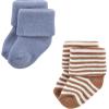 image:imageHudson Baby babygirls Cotton Rich Newborn and Terry SocksSoft Earth Tone Stripes