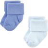 image:imageHudson Baby babygirls Cotton Rich Newborn and Terry SocksSolid Blue Gray 8 Pack Terry