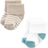 image:imageHudson Baby babygirls Cotton Rich Newborn and Terry SocksTeal Brown Stripe