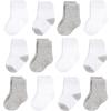 image:imageHudson Baby babygirls Cotton Rich Newborn and Terry SocksWhite Gray